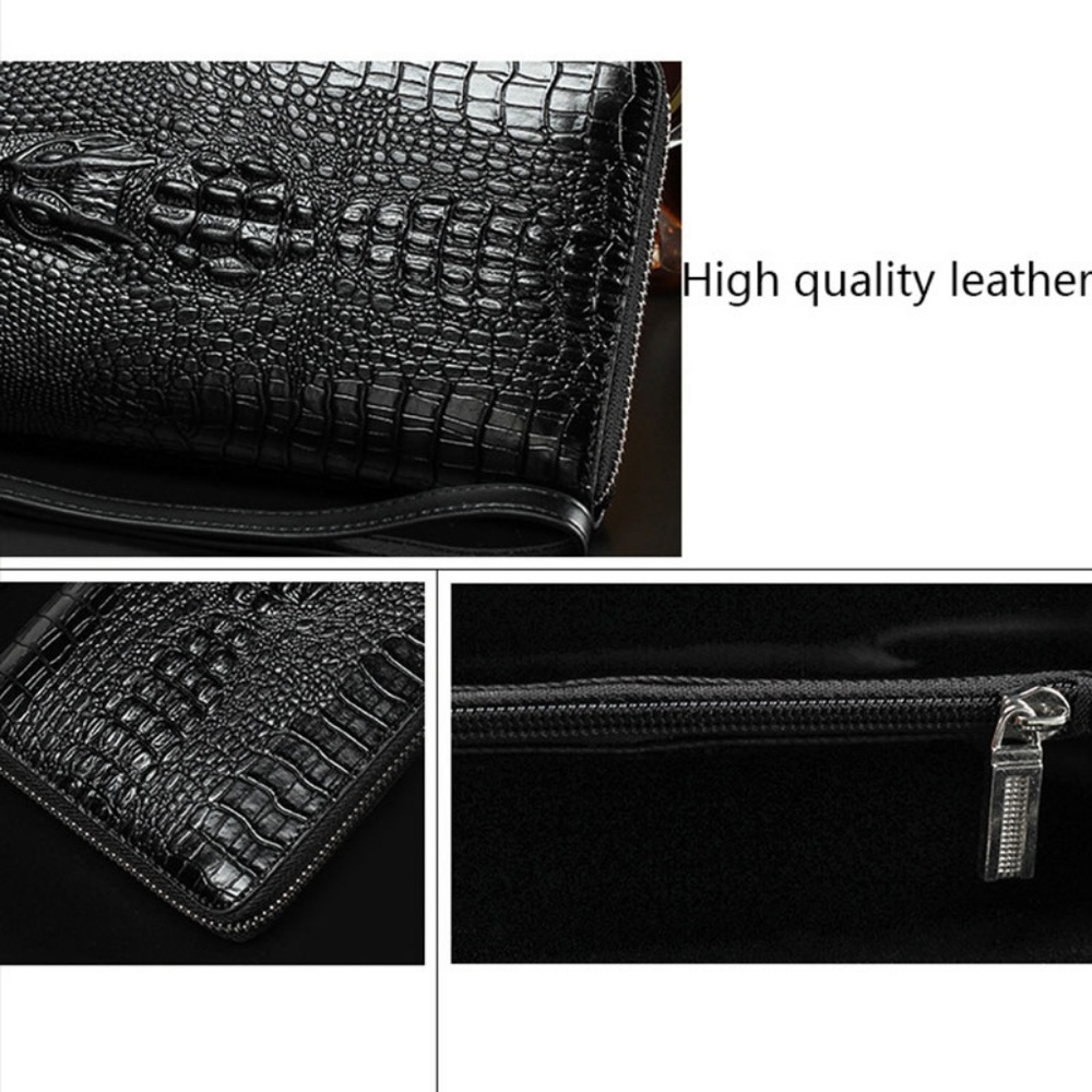 Crocodile Print Women Men Phone Clutch Wallet - Picture 4 of 7